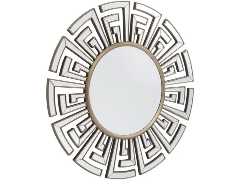 Boscobel Round Mirror 120 cm Art Deco style gold decorative frame