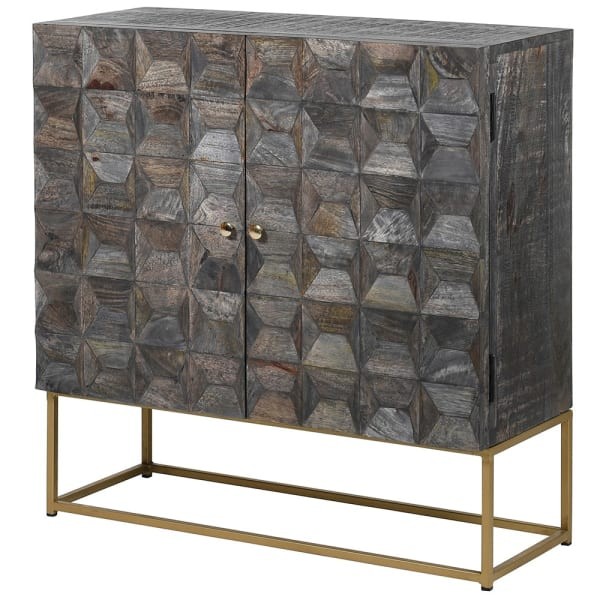 Eccleston dark mango wood sideboard measuring 88 cm high