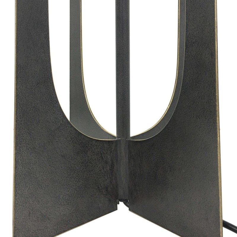 Linton Black Table Lamp 64 cm black iron base Irish linen shade