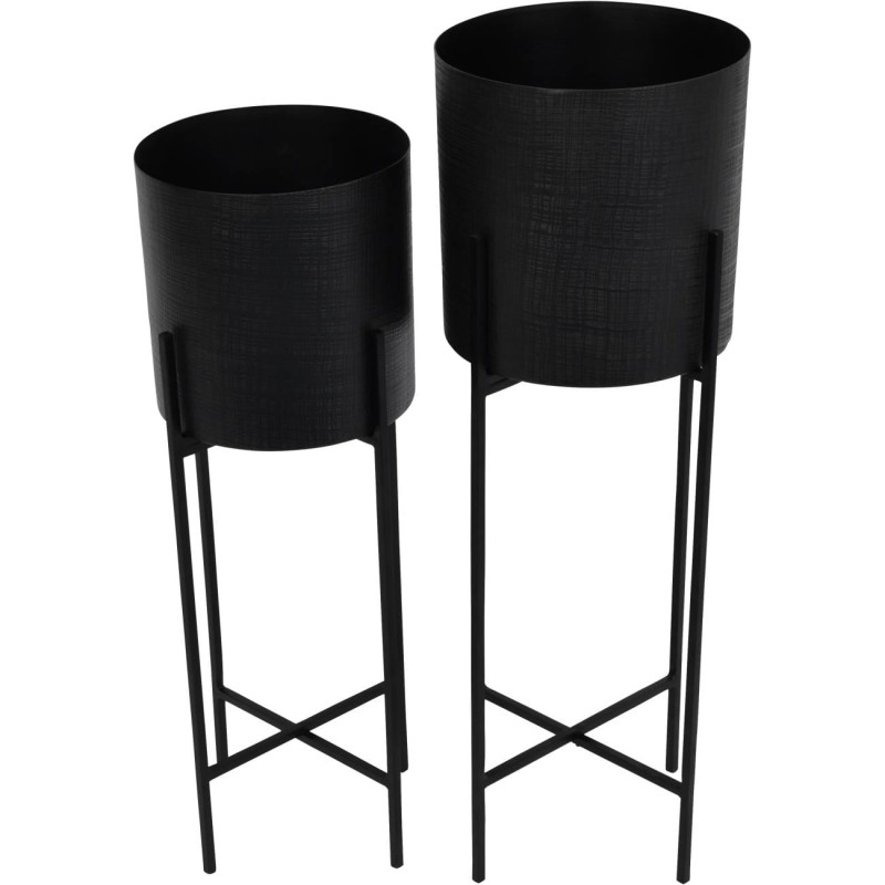Belgrave Black iron planters for houseplants