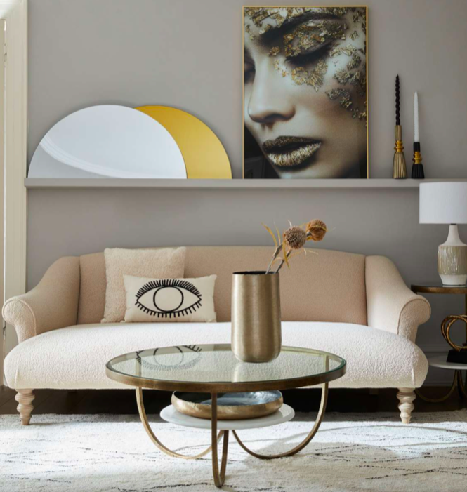 Mayfair Marble table with antique gold frame