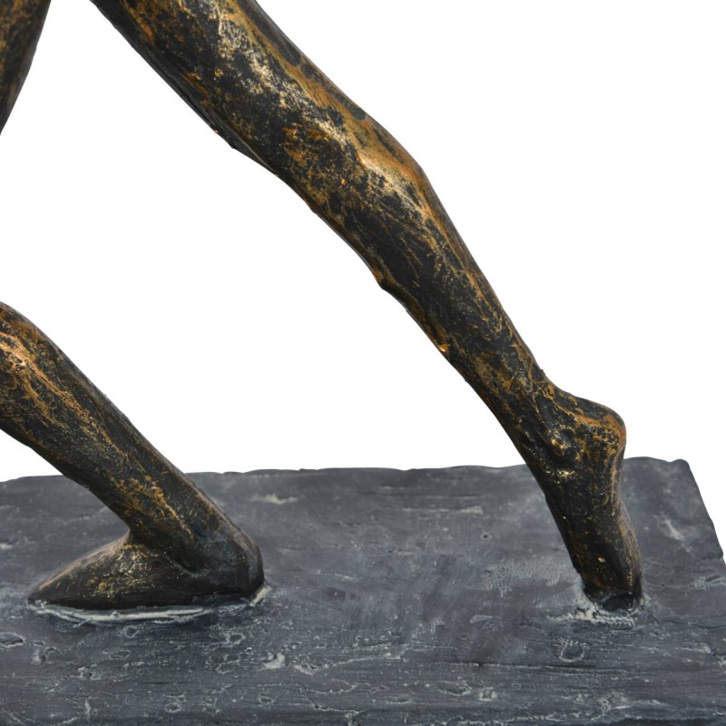 Portland Love Sculpture 33 cm couple in love heart brown grey