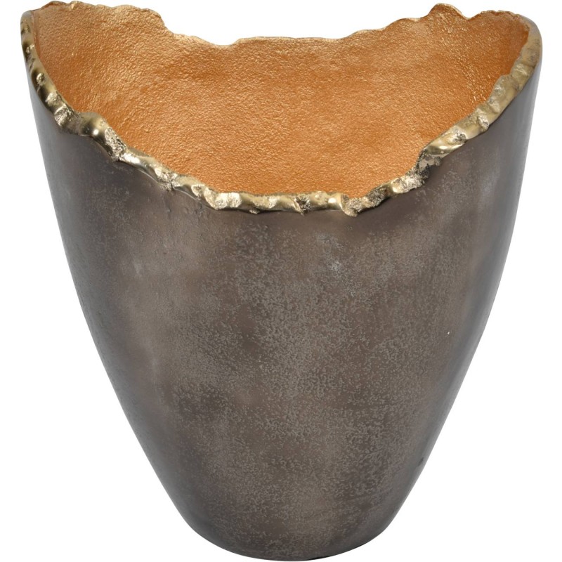 Gold and bronze cooler-style decorative vessel