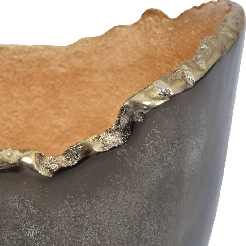 Gold Belgravia Vase L 27 cm aluminium lava effect edge