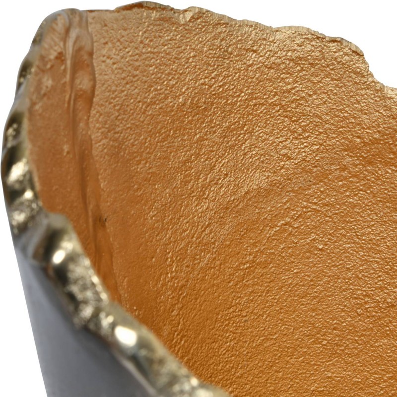 Large bronze-grey vase with gold interior