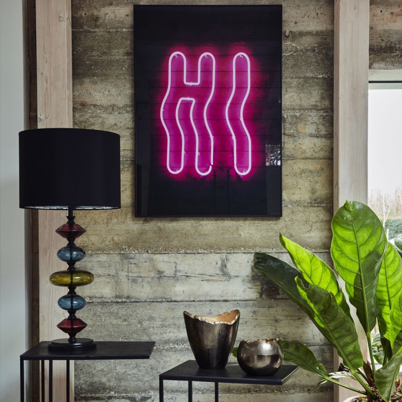 Aluminium vase for a living room sideboard