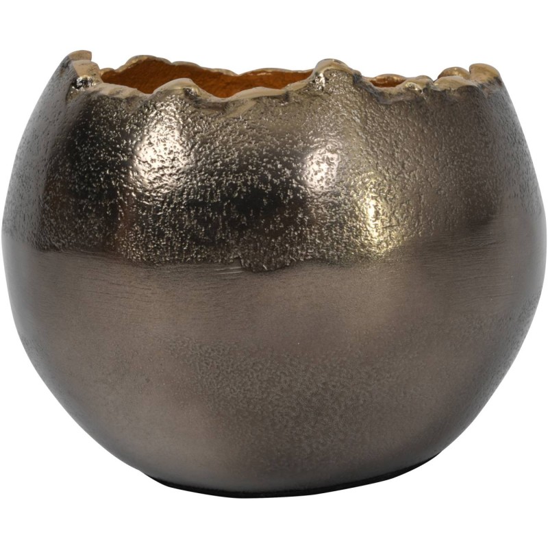 Gold Belgravia Small Vase 17x14 cm aluminium lava effect edges