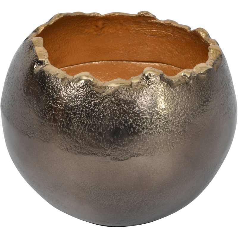 Gold Belgravia Small Vase 17x14 cm aluminium lava effect edges