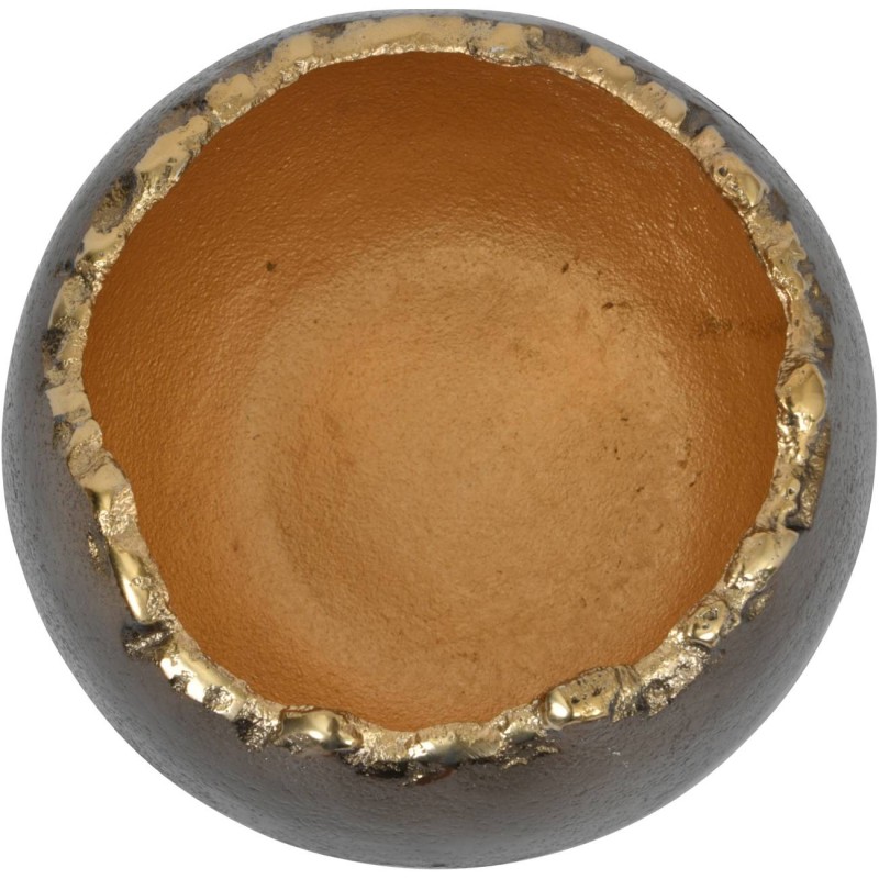 Sculptural aluminium bowl with organic rim