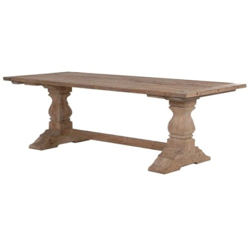 Garda Reclaimed Pine Dining Table 246 cm – Natural Wood Finish