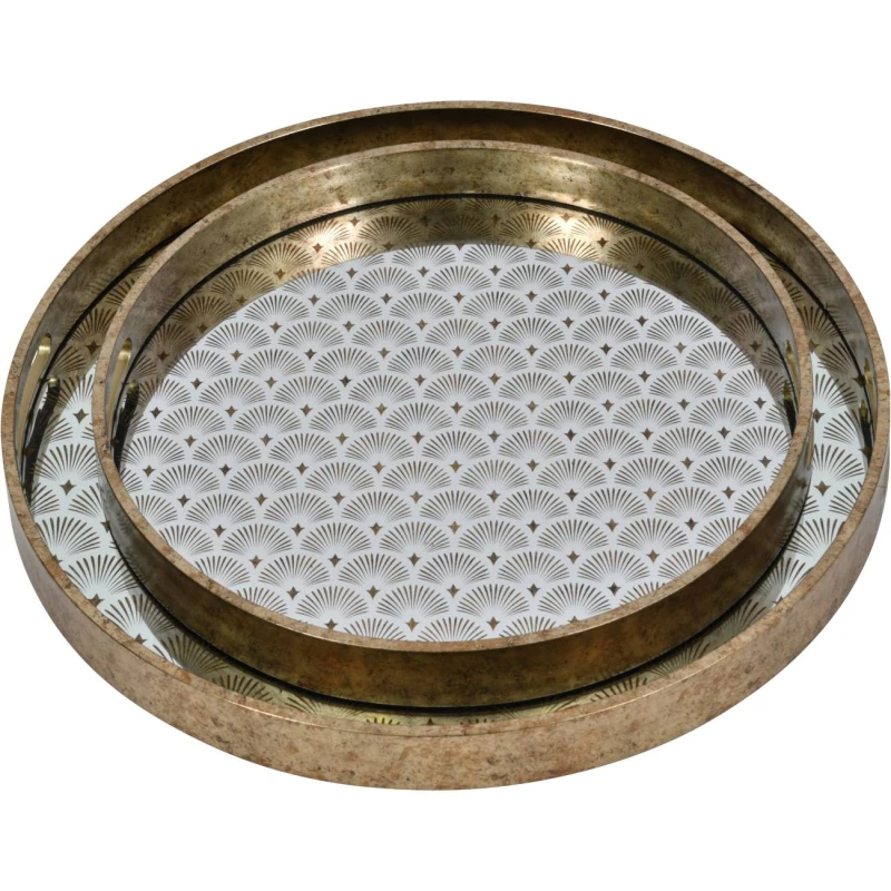 Deco decorative trays set 45 cm and 36 cm