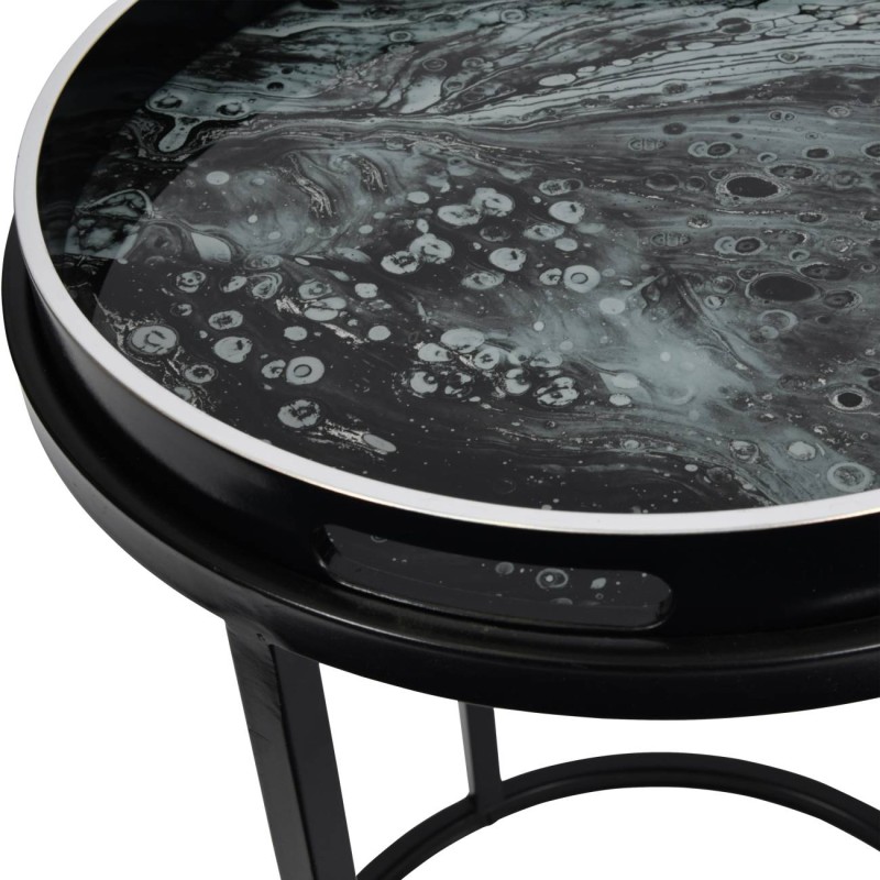 Nesting side table set for a modern classic interior