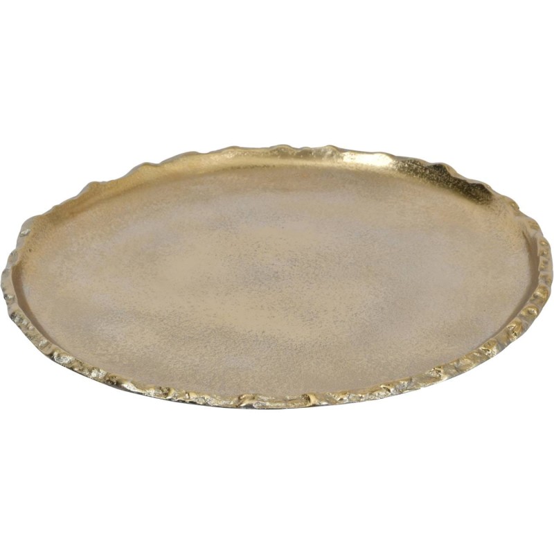 Gold aluminium decorative plate with irregular rim