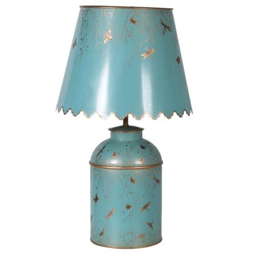 Iron Blue Table Lamp 72 cm blue iron base and metal lampshade