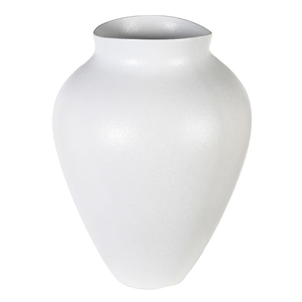 Large white stoneware vase measuring 41 cm high