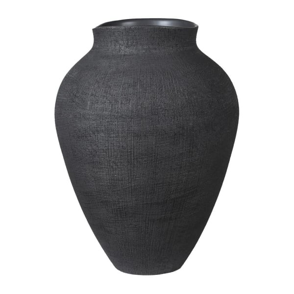 Stone Black Stoneware Vase 45 cm – Large Black Vase