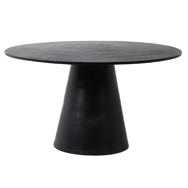 Eccleston Aluminium Dining Table 135 cm - Large Round Black Table