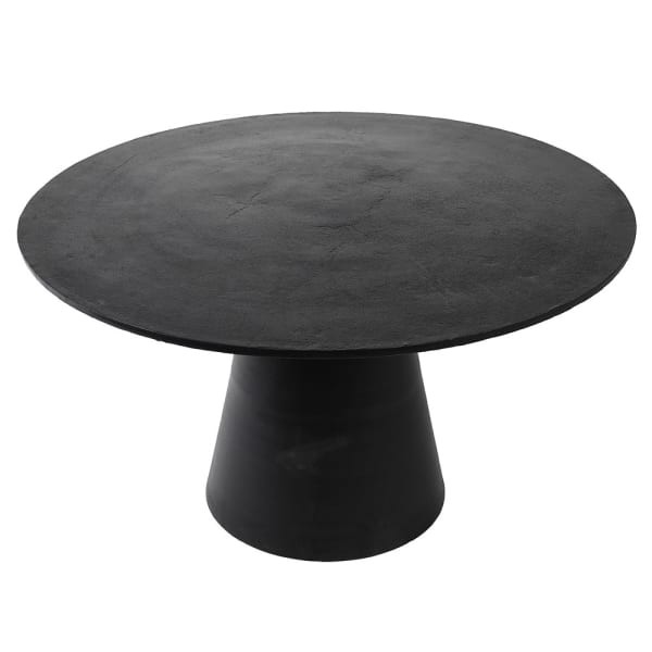 Eccleston Aluminium Dining Table 135 cm - Large Round Black Table