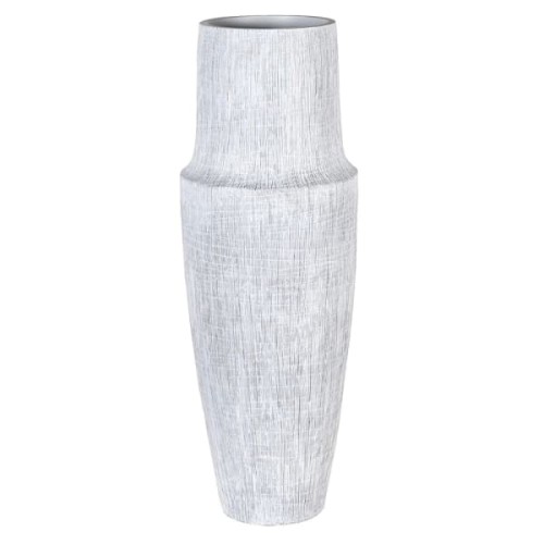 Large Off-White Polyresin Decorative Vase 80 cm