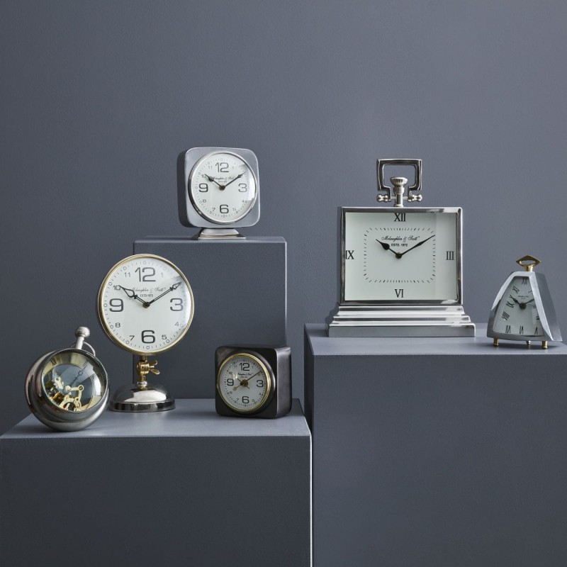 Brompton Aluminium Table Clock Small 38 cm roman numerals