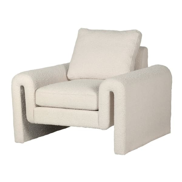 Cloud Occasional Chair 83 cm white boucle fabric original shape armchair