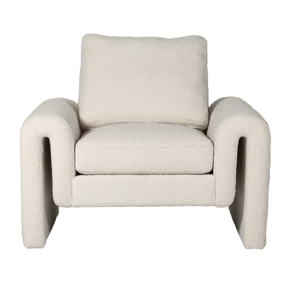 Cloud Occasional Chair 83 cm white boucle fabric original shape armchair