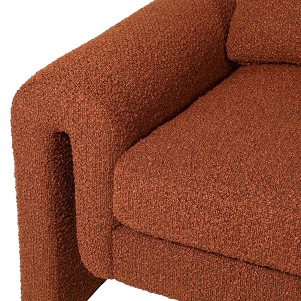 Cloud Rust Occasional Chair 83 cm orange boucle designer shape