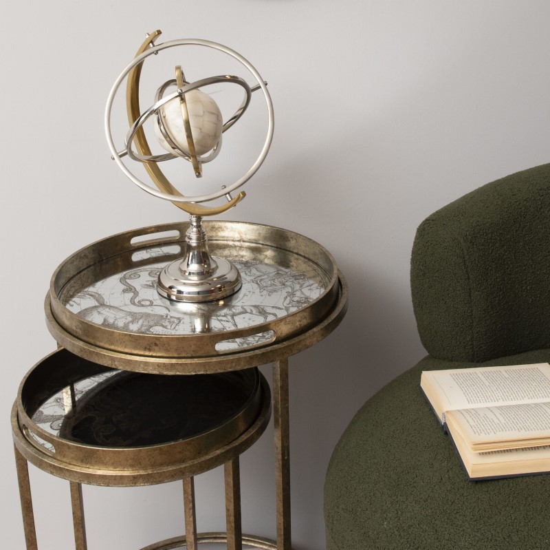 Decorative armillary sphere for a home office