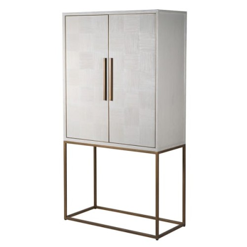 Primrose Bar Cabinet 182 cm liga oak copper colored frame