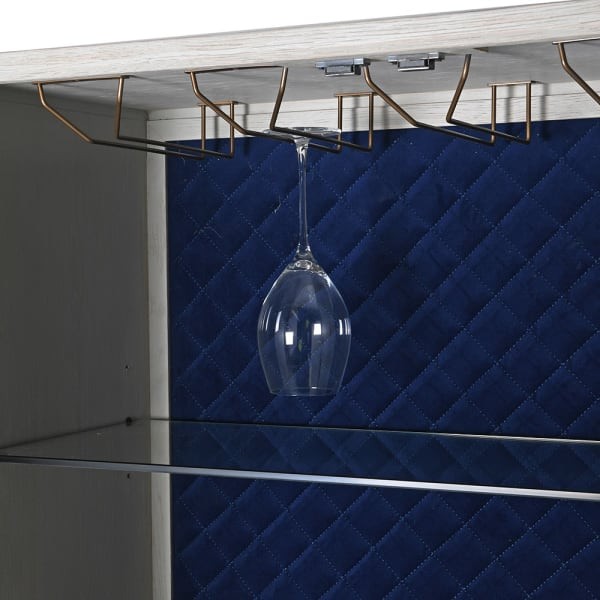 Primrose Bar Cabinet 182 cm liga oak copper coloured frame