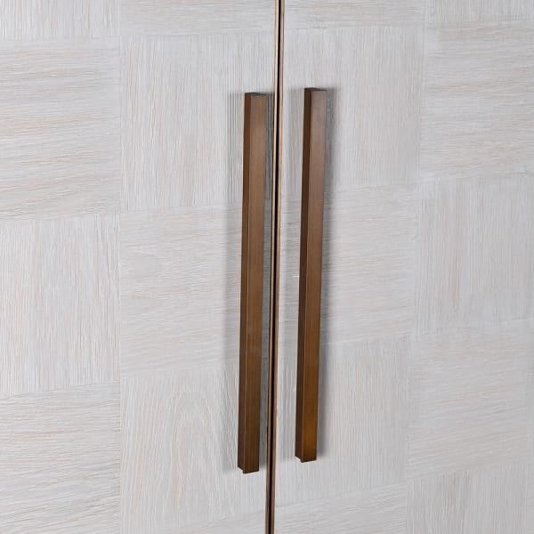 Primrose Bar Cabinet 182 cm liga oak copper coloured frame