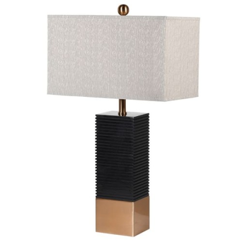 Marble Black Table Lamp 79 cm black and gold 