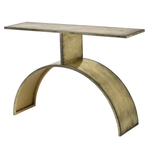 Montrose Iron Console Table 125x84 cm antique gold designer shape
