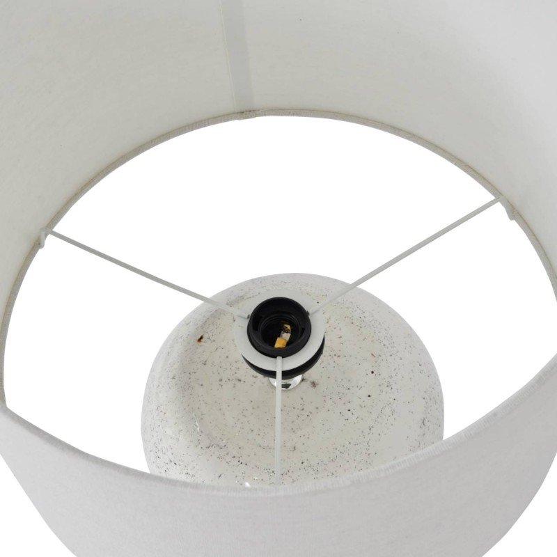 White Classic lamp with speckled ceramic base