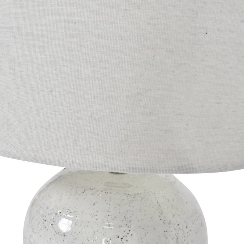 White Poldo Table Lamp 58 ceramic base linen lampshade