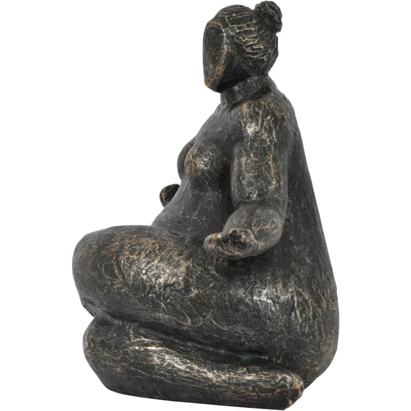 Female figurine with hand-finished bronze effect