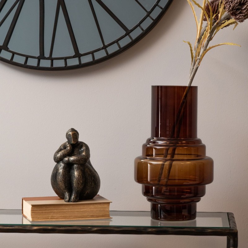 Antique bronze female sculpture made from polyresin