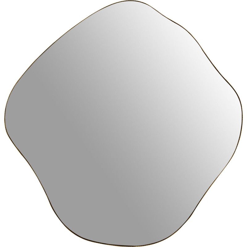 Irregular wall mirror with metal frame