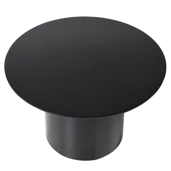 True Black Set of two coffee tables 90 i 60 cm round table black iron