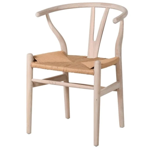 Linton Oak Dining Chair 78 cm light oak rope farmhouse style