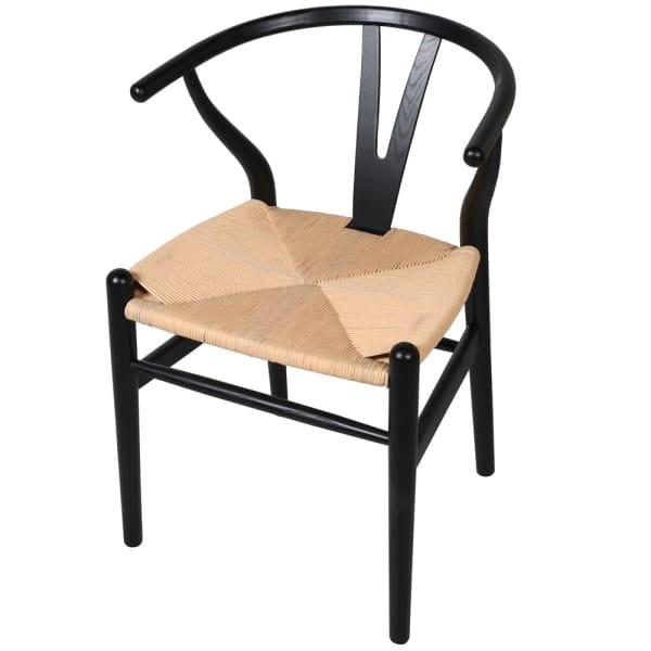 Linton Black Dining Chair 78 cm open back chair farmhouse style
