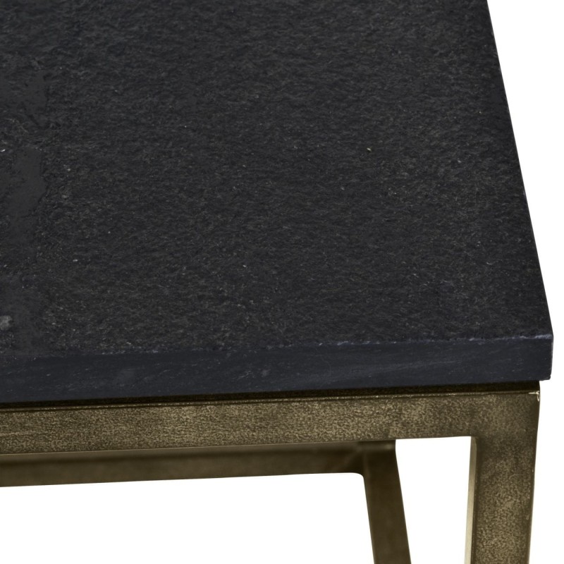 Surrey Antique Side Tables 56x56 cm set of two antique gold frame black tops