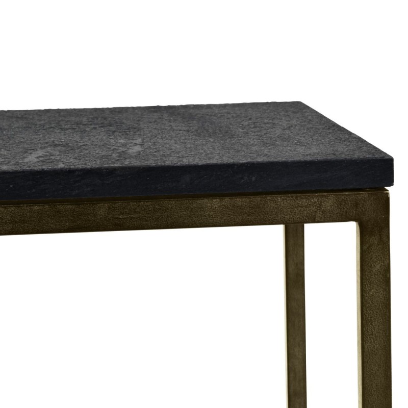 Surrey Antique Side Tables 56x56 cm set of two antique gold frame black tops