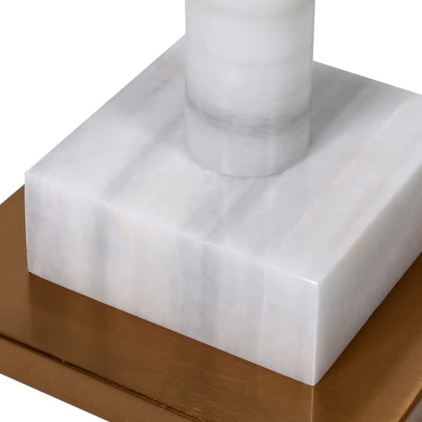 Montrose Gold Floor Lamp 149 cm white marble base iron gold shade