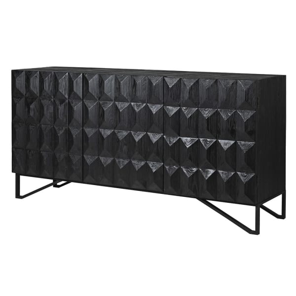 Mid Century black sideboard 180 cm