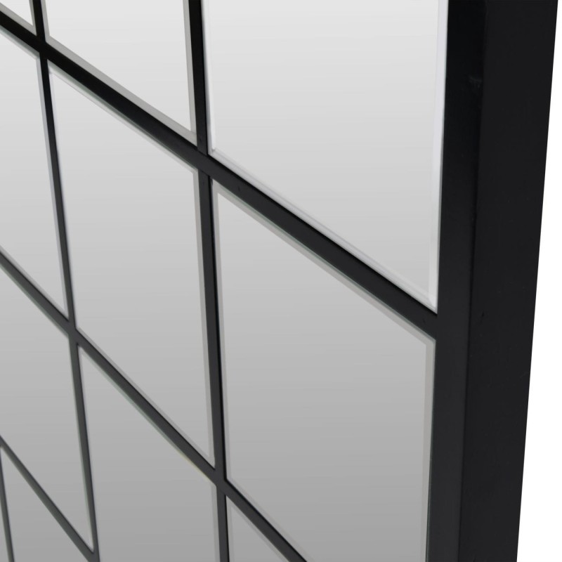 Window Black Rectangular Mirror 180x100 cm black iron frame
