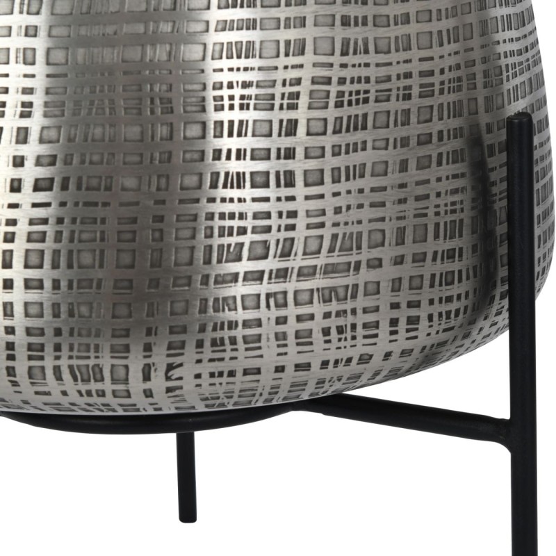 Belgrave Grey S Planters 26x26 cm silver iron black base