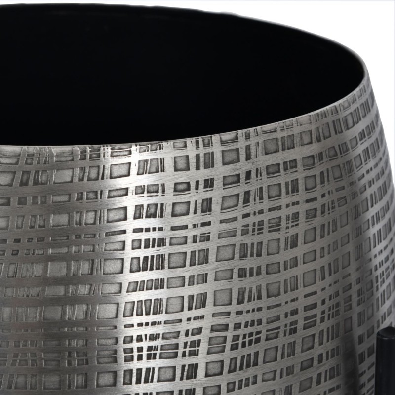 Belgrave Grey S Planters 26x26 cm silver iron black base