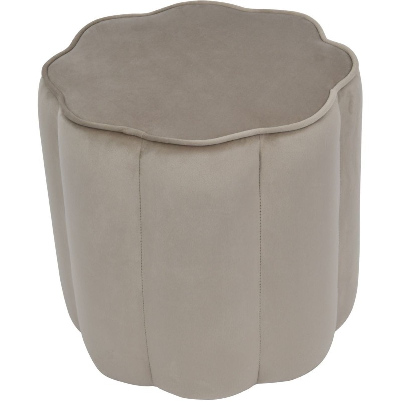 Maldon Taupe Velvet Stool 40x40 cm designer shape high quality velvet