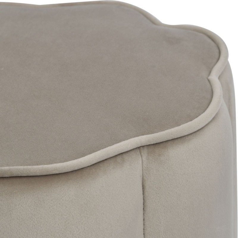 Maldon Taupe Velvet Stool 40x40 cm designer shape high quality velvet